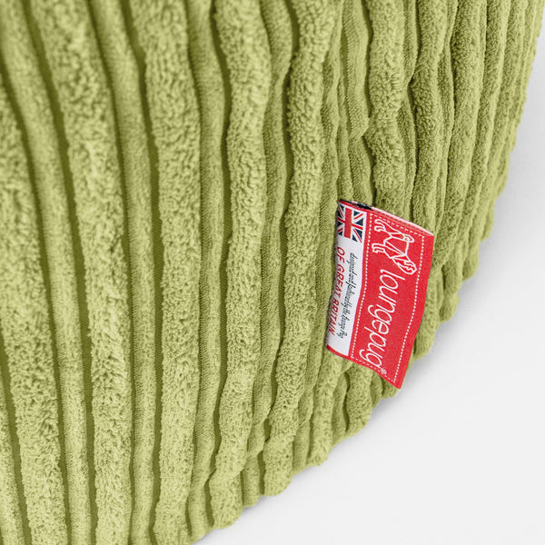 Hvilestol Saccosekk - Kordfløyel Lime Fabric Close-up Image