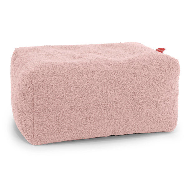 Liten Fotskammel - Bouclé Rosa 01