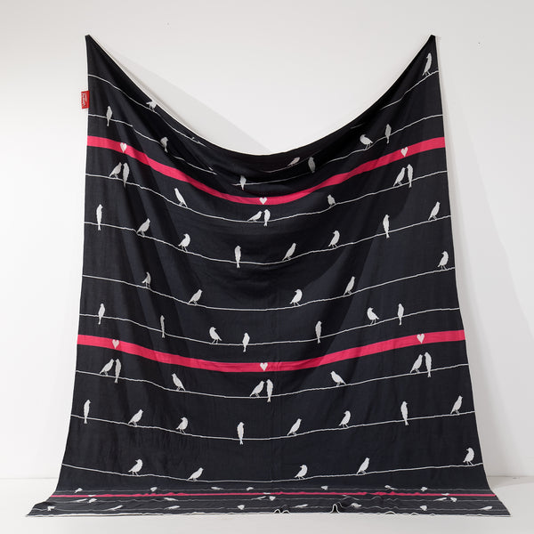 Sofa Pledd / Teppe - Strikket Bird 01