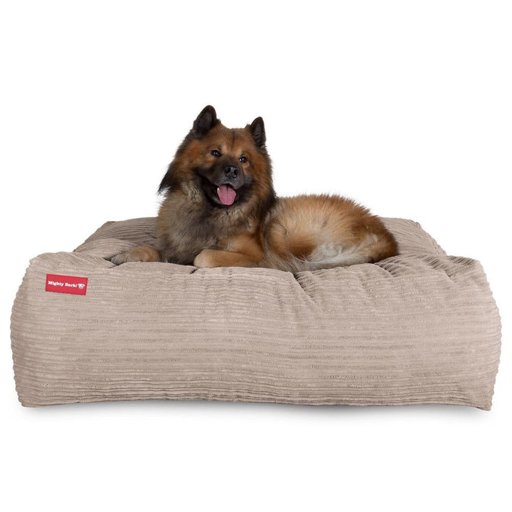 Hundepute / Puff, Memory Foam Hundeseng - Cord Mink