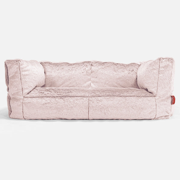 Albert 2-seter Saccosekk Sofa - Kanin-fuskepels Støvete Rosa 01