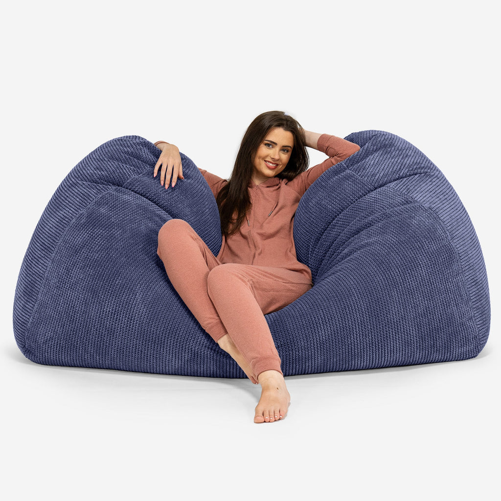 Stor Saccosekk Sofa - Pom-pom Fiolett 02