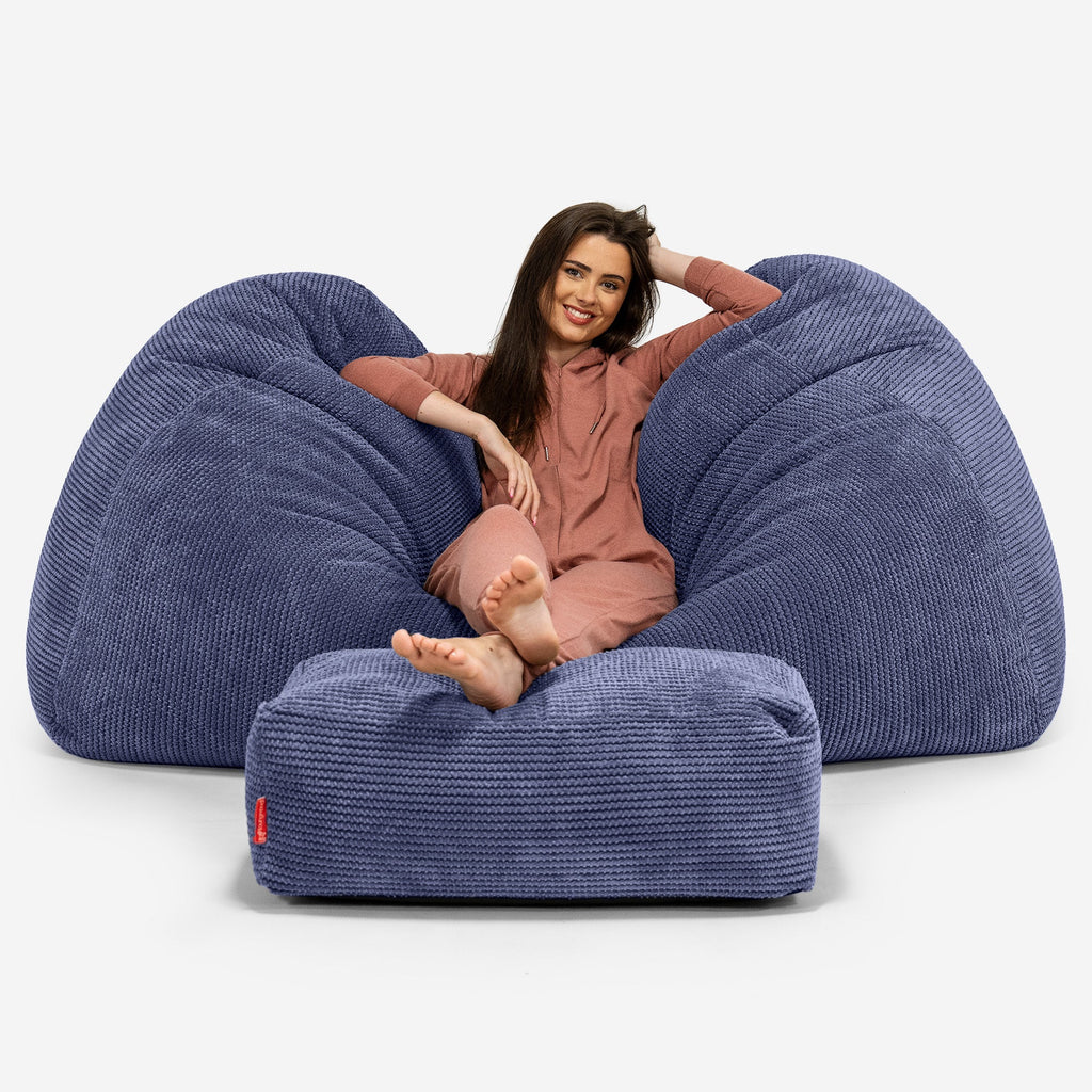 Stor Saccosekk Sofa - Pom-pom Fiolett 03